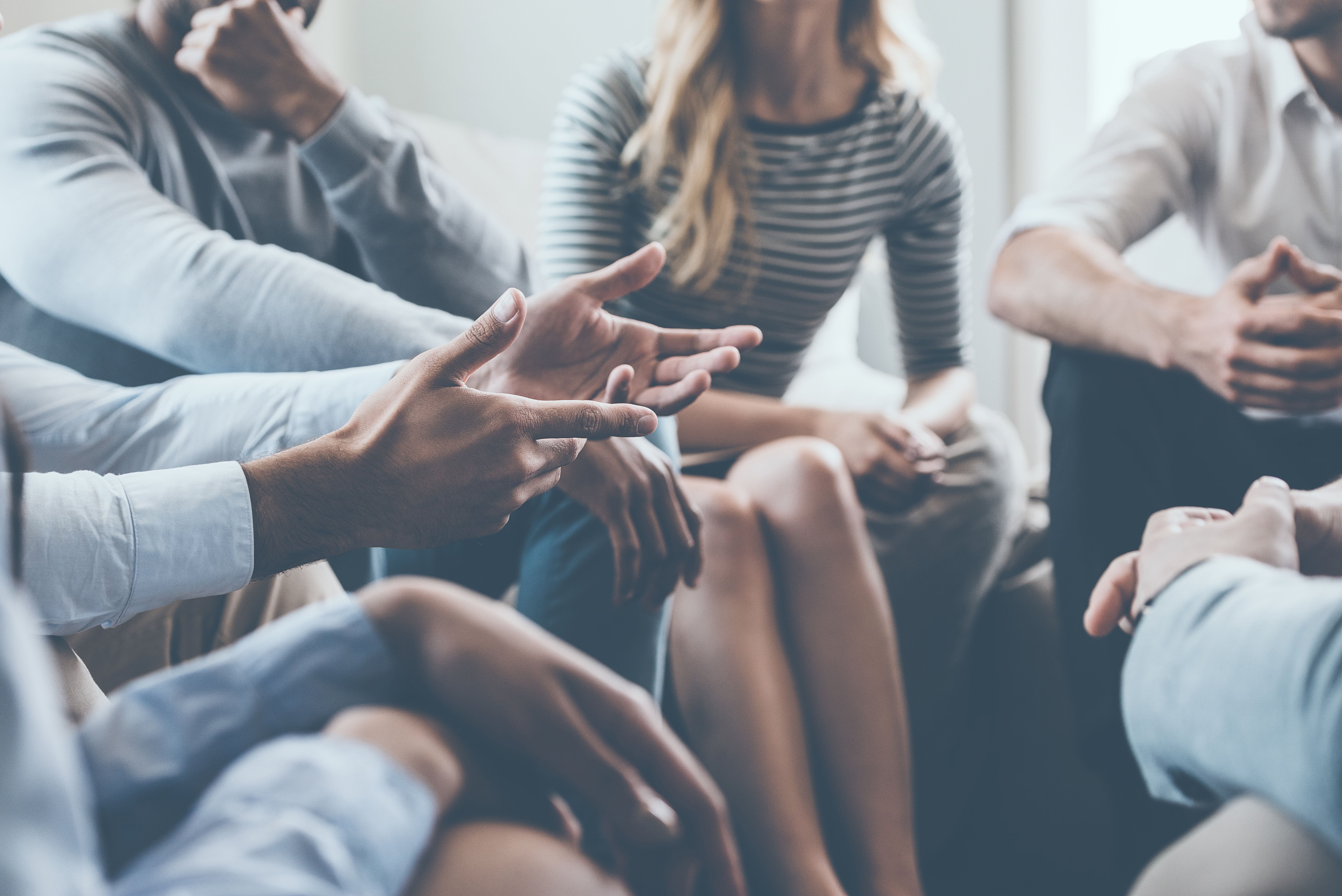 group having a discussion